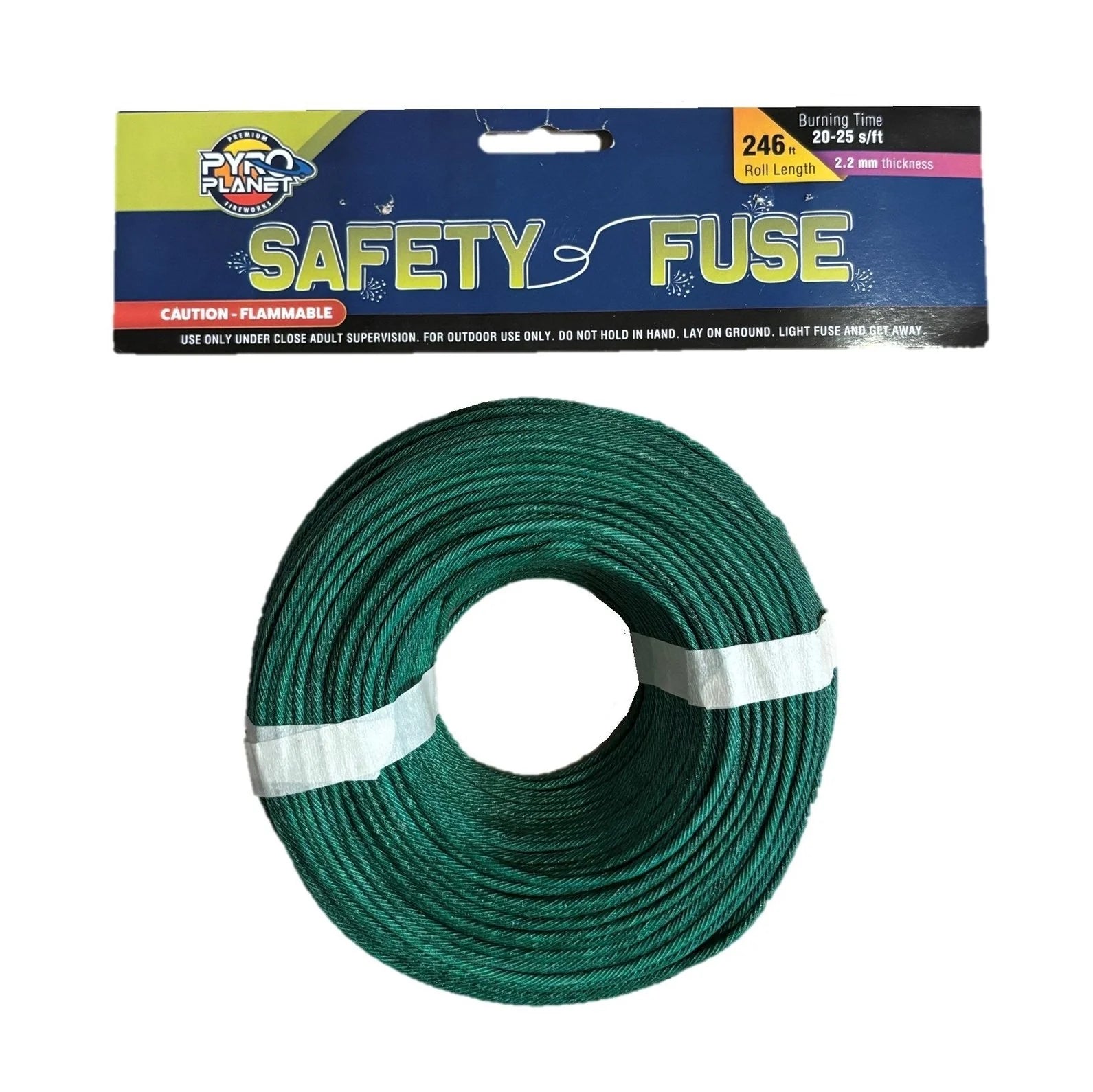 SAFETY FUSE 2.2MM 20-25 SEC PER FT - 246 FT