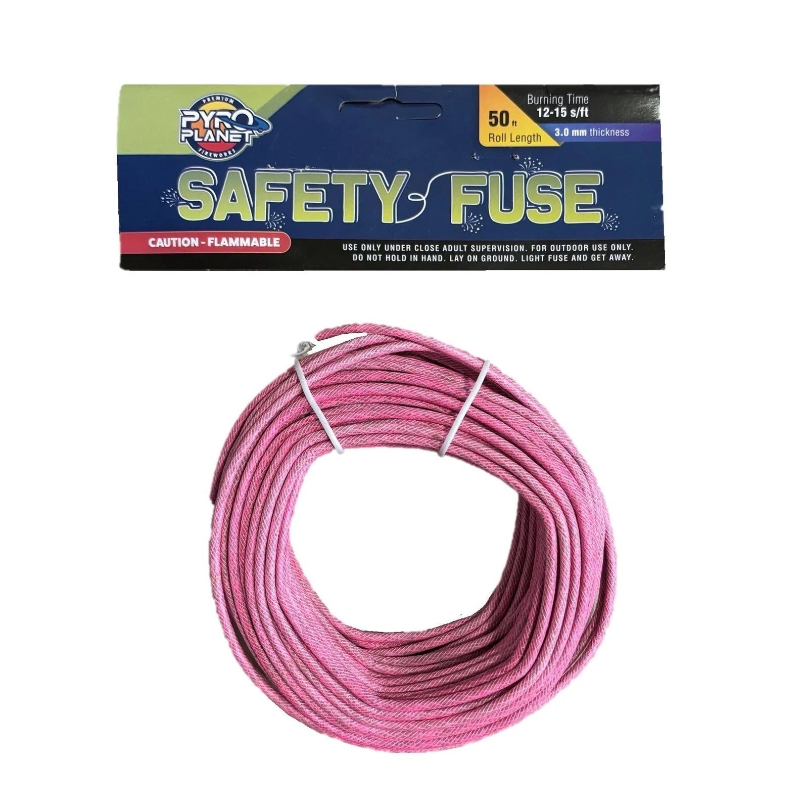 SAFETY FUSE 3MM 12-15 SEC PER FT - 50 FT