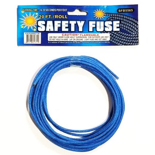 20' 3mm Blue Cannon Fuse - 16 to 20s per foot